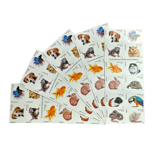 Pets (U.S. 2016) Forever Postage Stamps 100 pcs