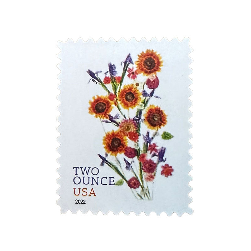 Sunflower Bouquet Stamps 2022 Two-Ounce Forever Postage Stamps 100pcs