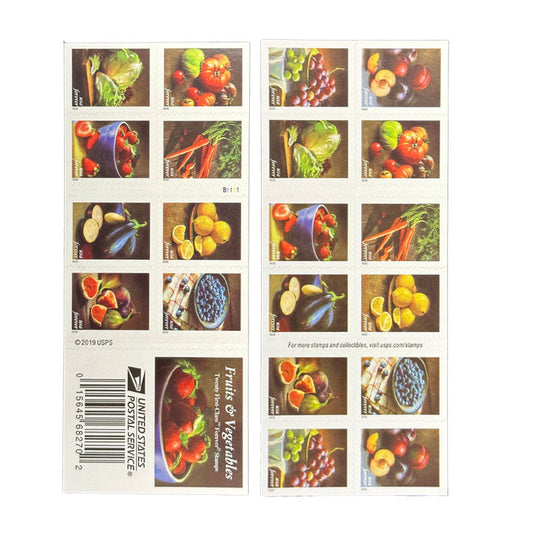 Fruits & Vegetables Stamps 2020 Forever Postage Stamps 100pcs